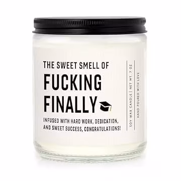 Shqiueos Funny Graduation Gift for Her Him, Graduation Candle for Women Men