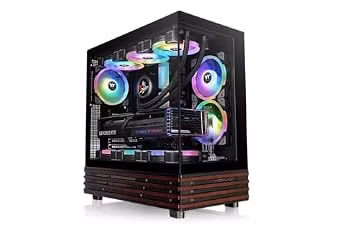 Thermaltake View 270 Plus WS ARGB; Mid Tower; 3x120mm Lite Fans Included; 360mm Radiator Support; 420mm GPU Clearance;Bottom Wood Trim; E-ATX/ATX/mATX/mITX; 220mm PSU Clearance;Black; CA-1Y7-00M1WN-WS