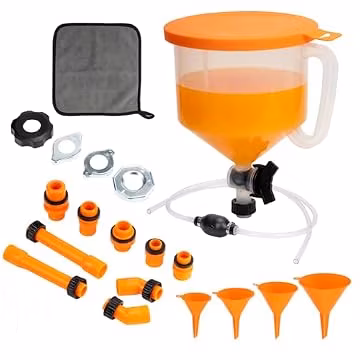 23 Pcs No-Spill Coolant Funnel Kit and Siphon Hose Pump