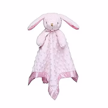 Pro Goleem Loveys for Babies Bunny Security Blanket Baby Girl Gifts Newborn Soft Pink Lovie for Infant and Toddler Snuggle Toy Stuffed Animal, Pink 16 Inch