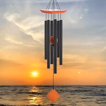 JMsuertes 39" Wooden Wind Chimes for Outside Clearance, Memorial Sympathy Wind Chimes Outdoor for Porch Garden Yard Decor Patio,Sympathy Gifts for Loss of Loved One,Brown