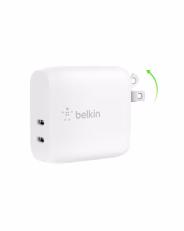 Belkin 40W Dual USB C Charger Block, Fast Charging for Travel