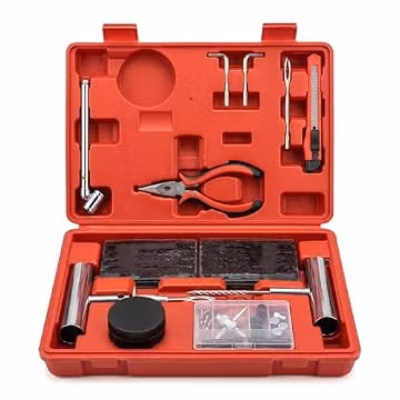 TOURGUARD Tire Plug Kit - 68pcs Heavy Duty Tire Repair Kit, Universal Tire Repair Tools to Fix Punctures and Plug Flats Patch Kit for car Motorcycle, Truck, ARB,ATV, Tractor, RV, SUV, Trailer