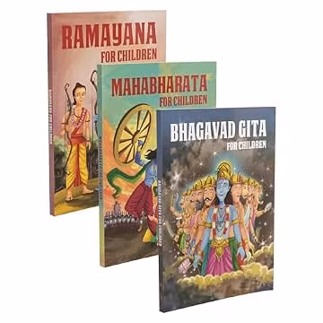 Indian Mythology Stories - Set of 3 Books for Kids -Ramayana, Shrimad Bhagavad Gita , Mahabharata