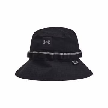 Under Armour Men's Iso-Chill ArmourVent Bucket Hat, (001) Black / / Castlerock, Medium/Large