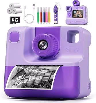 Kids Camera Instant Print, Christmas Birthday Gifts for Girl Boys Kids 3-12