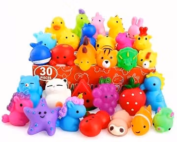 nobasco Squishies, 30 Pack Mochi Squishy Toys - Kawaii Cat Squishys Slow Rising Animals - Party Favors, Goodie Bag, Birthday Gifts, Mini Squishies Stress Reliever Toy
