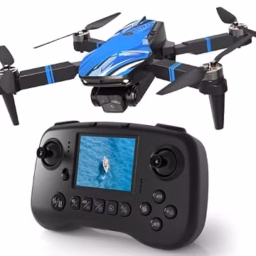 Drone with Camera for Adults LCD Screen FPV Live Video, Foldable RC Mini Drones for Kids, Quadcopter with Brushless Motor 270° Obstacle Avoidance, Support 32G SD Card Under 250G Gift for the Children