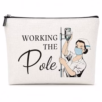 Fywelixc Funny Nurse Makeup Bag, Graduation Gift for Women, Zipper Pouch