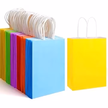 XPCARE 32Pcs Paper Gift Bags 5.25x3.25x8.25'' Kraft Paper Party Favor Bags