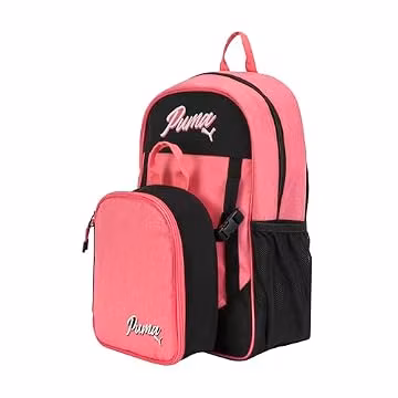 PUMA Unisex Kid's Colony Lunch Kit & Backpack Combo, Magic Rose Heather, Medium