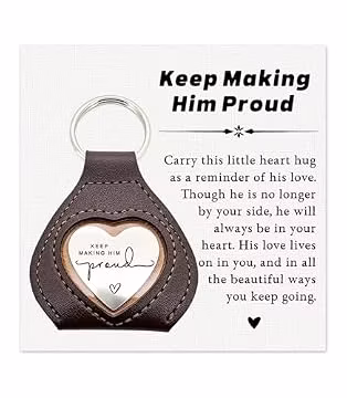 xcanartvy Memorial Gift for Loss of Dad or Grandpa,Heart Hug Keychain