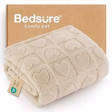 Bedsure Dog Blanket for Small Dogs Puppy Cats with Soft Fleece 25x35 White