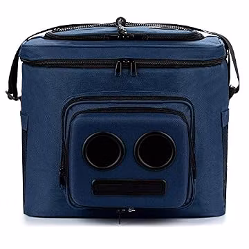 THE #1 Cooler with Speakers on Amazon. 20-Watt Bluetooth Speakers for Parties/Festivals/Boat/Beach. Works with iPhone & Android (Blue)