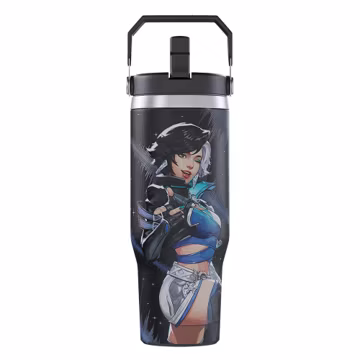 Marvel Rivals Luna Snow Gaming Tumbler with Lid, 30 Oz, Stainless Steel