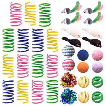 AGYM Cat Toys for Indoor Cats, 35 Packs Interactive Cat Toys Set for Kitten
