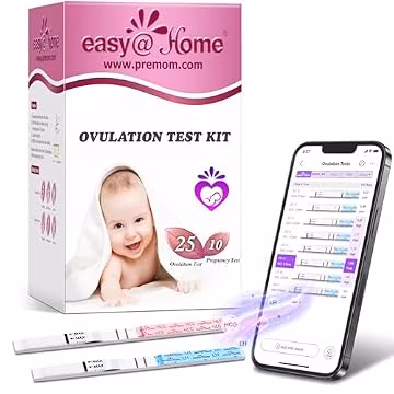 Easy@Home 25 Ovulation Test Strips + 10 Pregnancy Tests, OPK Test Strips