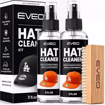 EVEO Hat Cleaner for Baseball Caps - (2 Pack) Hat Cleaning Kit Sweat Stain Remover & Deordorizer Hat Saver for Felt, Cowboy & Caps