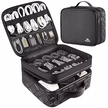 MATEIN Cable Organizer Bag, Travel Electronic Storage Cord Organizer Box