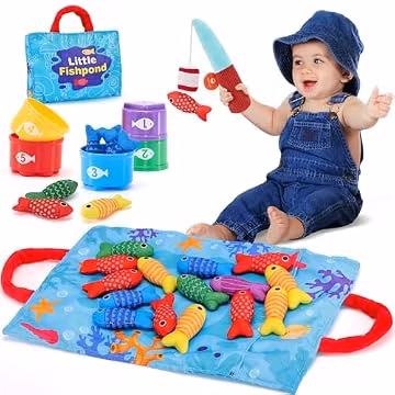 hahaland Montessori Toys for 1 Year Old Boy Girl Birthday Gift-Fishing Game