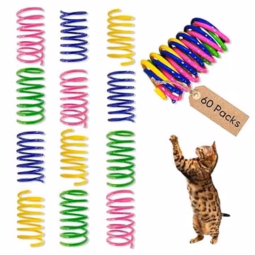 AGYM Cat Toys for Indoor Cats, 60 Pack Interactive Cat Spring Toys