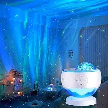 Galaxy Projector Sound Machine Aurora Night Light Projector with 30 Sounds,16 Colors Star Northern Lights Projector Bluetooth Speaker, Remote Timer Teen Gift Led Lights Mood Sensory Light for Autism