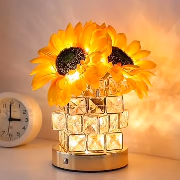 Sunflowers Flower Lamp Cordless Touch Table Lamp Birthday Gifts for Women