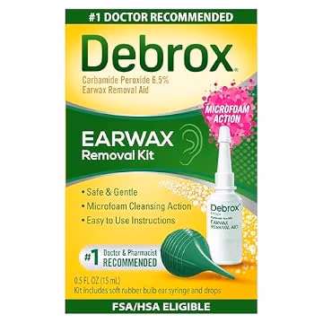 Debrox Ear Wax Removal Kit, Bulb Syringe & 0.5 Fl Oz Removal Ear Drops