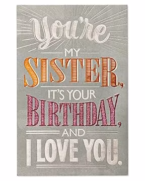 American Greetings Birthday Card for Sister (Deal with It)