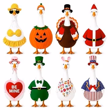 Funle 8 Set 23 Inch Porch Goose Outfits, Holiday Goose Clothes
