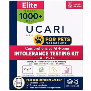 UCARI Pet Food & Ingredient Insight Kit, Hair Analysis for Dogs & Cats | 1000+ Foods, Ingredients, Environmental Factors, Nutritional Elements & Pet Care Items | At-Home Hair Sample Kit