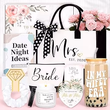 Bridal Shower Gifts for Bride To Be Gift Ideas Bride Gifts Box for Bachelorette Party Wifey Gift Accessories for Wedding Day Popular Engagement Stuff Things Set for Her Future Mrs Soon To Be Wifey