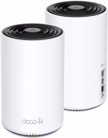 TP-Link Deco XE75 Pro AXE5400 Tri-Band WiFi 6E Mesh System - 2.5G WAN/LAN Port, Covers up to 5500 Sq.Ft, Replaces WiFi Router and Extender, AI-Driven Mesh, New 6GHz Band, 2-Pack