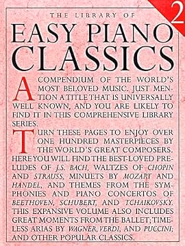 Library of Easy Piano Classics 2 | Over 100 Masterpieces Songbook by Bach, Mozart, Beethoven and More | Sheet Music for Beginners and Intermediate Players | Hal Leonard Collection
