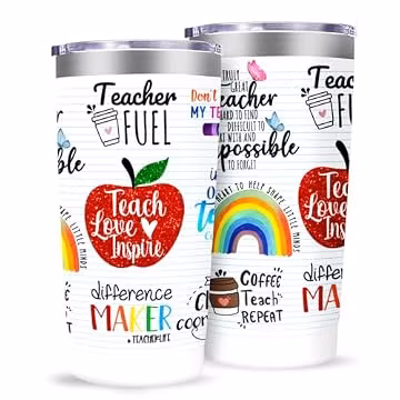 MFGNEH Teacher Gifts,Teacher Appreciation Gifts,Teachers Christmas Birthday Gift from Students,Back to School Gift for Women,20oz Stainless Steel Tumbler Cup