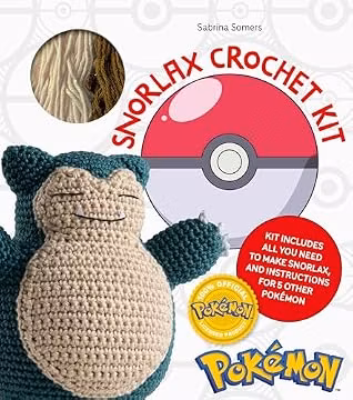 Pokémon Crochet Snorlax Kit: Includes materials to make Snorlax and instructions for 5 other Pokémon