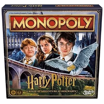 Hasbro Gaming Monopoly Harry Potter Edition Board Game | A Magical Adventure at Hogwarts | Ages 8 and Up | 2 to 6 Players | Family Games | Gifts for Kids and Adults