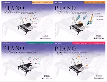 Faber Piano Adventures Primer Level 4 Books Bundle (Lesson, Theory, Performance, Technique & Artistry Book)