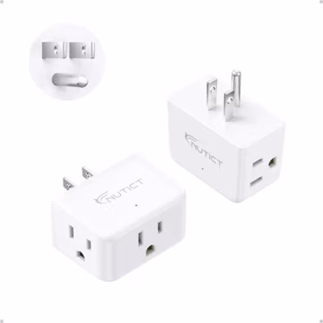 Multi Plug Wall Outlet Extender 2 Pack, Small 3 Way Plug Extender Adapter