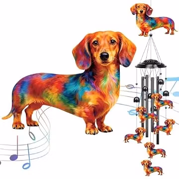 YHmall Wind Chimes for Outside, 35” Dachshund Gifts for Women Mom Grandma