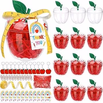 Aneco 12 Set Teacher Appreciation Gifts Back to School Apple Container