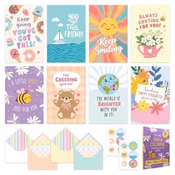 Decorably 24 Pack 4x6in Fun and Colorful Thinking of You Greeting Cards