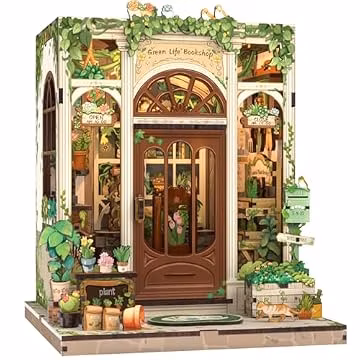 CUTEBEE Book Nook Kit - DIY Miniature House Dollhouse Kit for Adults