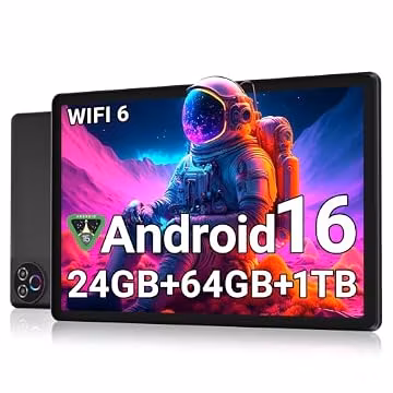 Android 16 Tablet 10 Inch, 24GB RAM 64GB ROM 1TB,HD IPS,Fast WiFi 6, BT 5.4