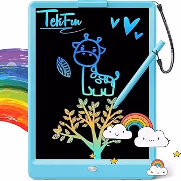 TEKFUN LCD Writing Tablet for Kids, 10-inch Coloring Drawing Pad, Mess Free Doodle Board, Airplane Travel Toys for Boys and Toddlers, Gifts for 3 4 5 6 7 8 Year Old Girls(Green)
