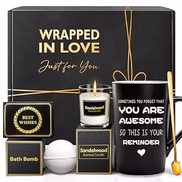 Eletorot Christmas Gifts for Men Women, Unique Black Spa Basket Gift Set