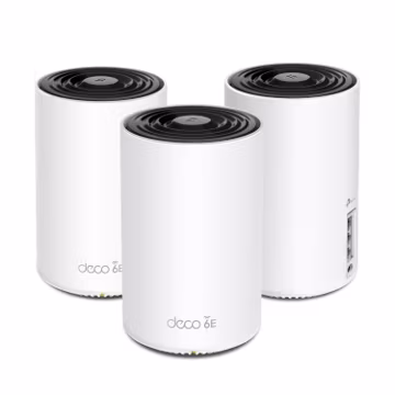 TP-Link Deco XE75 AXE5400 Tri-Band WiFi 6E System - Wi-Fi up to 7200 Sq.Ft, Engadget Rated Best for Most People, Replaces WiFi Router and Extender, AI-Driven New 6GHz Band, 3-Pack