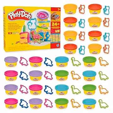 Play-Doh Party Favor Pack, Bulk 24 Pack of Modeling Compound with Cutters, Classroom Supplies for Arts & Crafts, Birthday Gifts & Prize Toys for Kids, Ages 3+ (Amazon Exclusive)