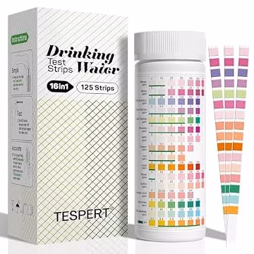 TESPERT Drinking Water Test Strips 125ct, Lead Home Tap Well Water Test Kit