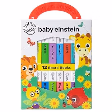 Baby Einstein - My First Library Board Book Block 12-Book Set - First Words, Alphabet, Numbers, and More! - PI Kids